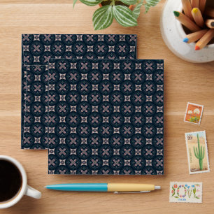 earthy coloured floral geometric tiles envelope