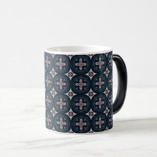 earthy coloured floral geometric tiles magic mug