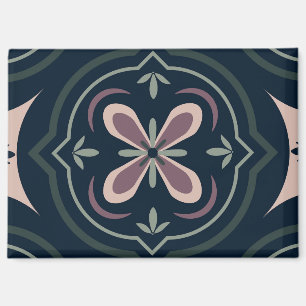 earthy coloured floral geometric tiles magnet