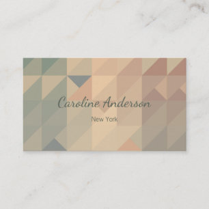 earthy coloured shapes business card