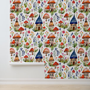 Earthy Colours Whimsical Cottage Core Wallpaper