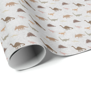 Earthy Dinosaur Kids Wrapping Paper