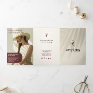 Earthy Elegance Logo Beauté, Brochure d'ivoire Spa