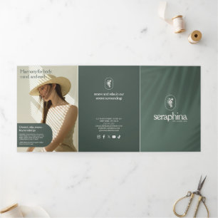 Earthy Elegance Logo Beauté, Spa Sage Brochure