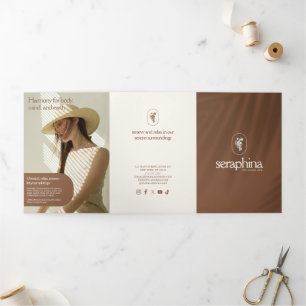 Earthy Elegance Logo Beauty, Spa Rust Brochure