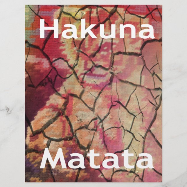 Earthy Elegant Lion: Hakuna Matata Textured Design (Front)