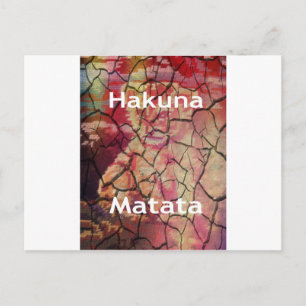 Earthy Elegant Lion: Hakuna Matata Textured Design Postcard