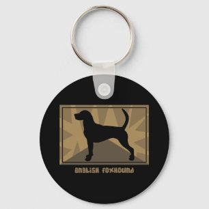 Earthy English Foxhound Keychain