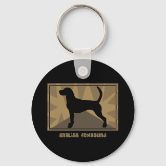 Earthy English Foxhound Keychain