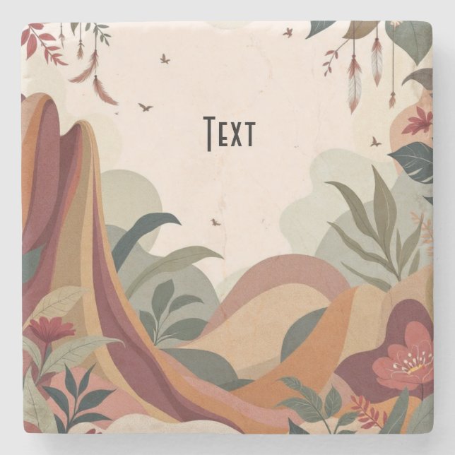 Earthy Escape Stone Coaster (Front)