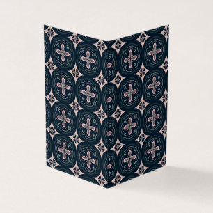 Earthy Floral Geometric Tiles Business Card