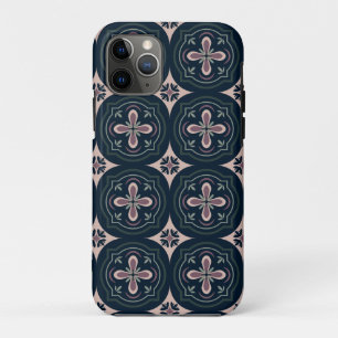 Earthy Floral Geometric Tiles iPhone 11 Pro Case