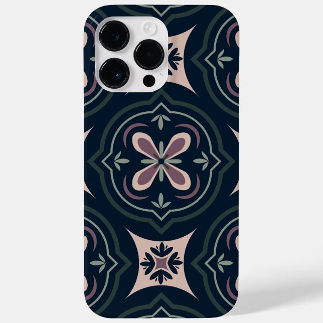 Earthy Floral Geometric Tiles Case-Mate iPhone Case (Back)