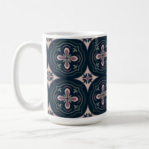 Earthy Floral Geometric Tiles Coffee Mug