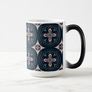 Earthy Floral Geometric Tiles Magic Mug