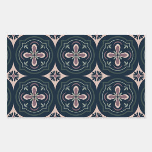 Earthy Floral Geometric Tiles Sticker