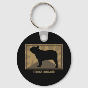 Earthy French Bulldog Keychain