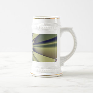 Earthy Geometric Abstract Modern Art Beer Stein