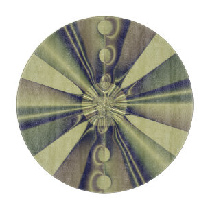 Earthy Geometric Abstract Modern Art Cutting Board