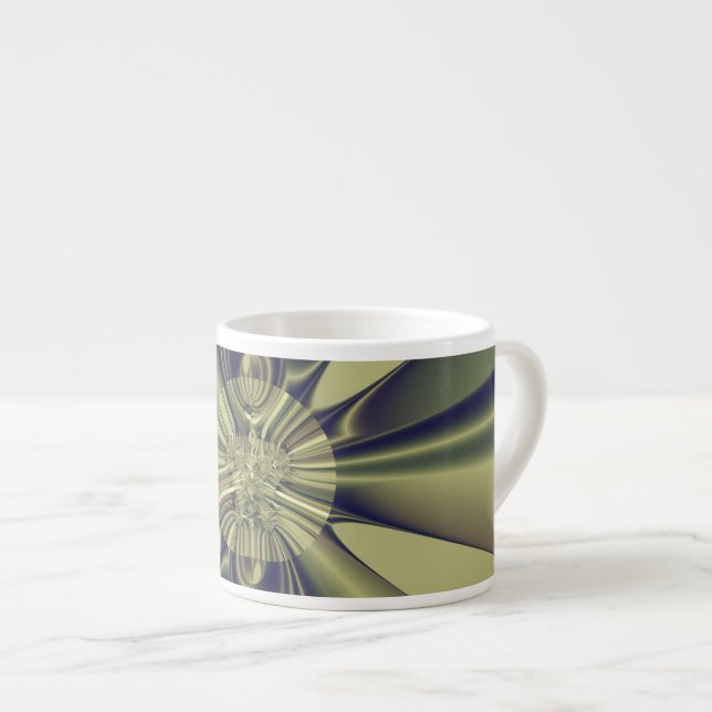 Earthy Geometric Abstract Modern Art Espresso Cup (Front Right)