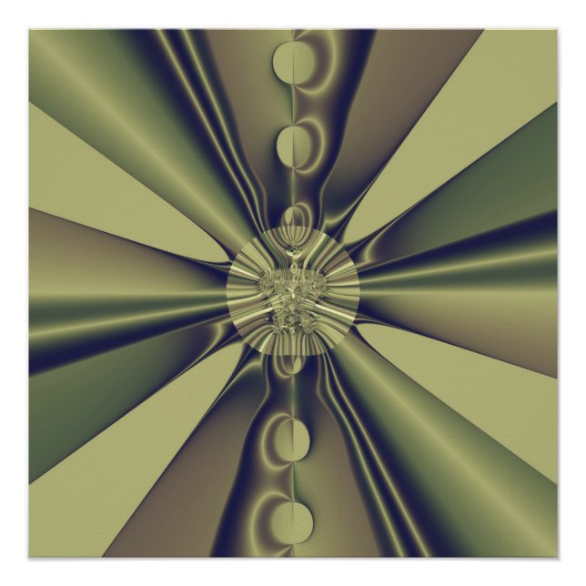 Earthy Geometric Abstract Modern Art Poster (Front)