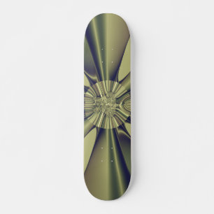 Earthy Geometric Abstract Modern Art Skateboard