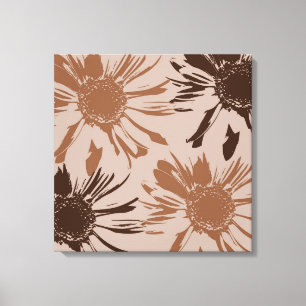 Earthy Gerbera Flowers Canvas Print