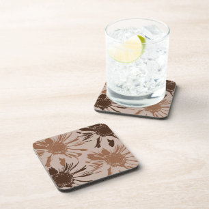 Earthy Gerbera Flowers Coaster