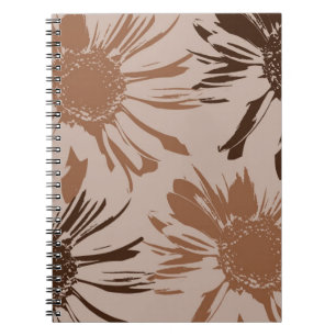 Earthy Gerbera Flowers Notebook