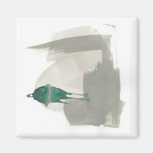 Earthy Gestures - Grey and Green Magnet