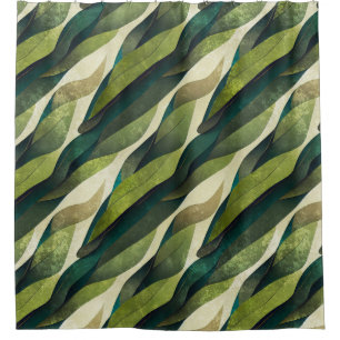 Earthy Green Art Deco Fan Pattern (2)