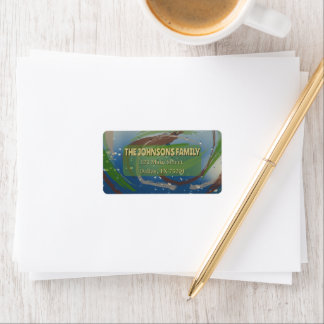 Earthy Green, Brown & Beige Return Address Label