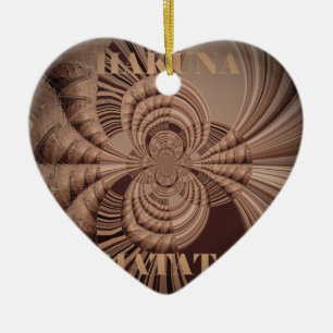 Earthy Hakuna Matata Art Print Ceramic Ornament