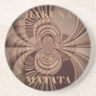 Earthy Hakuna Matata Art Print Coaster
