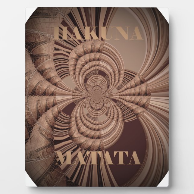 Earthy Hakuna Matata Art Print Plaque (Front)