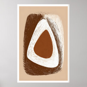 Earthy Harmony Wall Art - Soft Triangular Shape