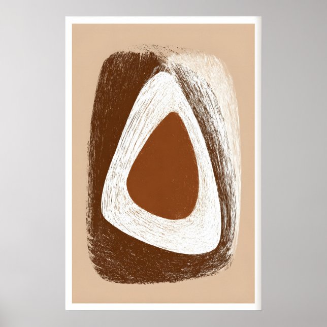 Earthy Harmony Wall Art - Soft Triangular Shape (Front)