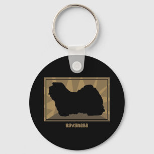 Earthy Havanese Keychain