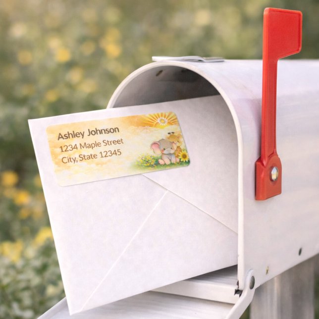 Earthy Jungle Sun Celebration Mark Label (Creator Uploaded)