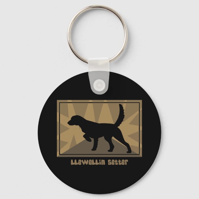 Earthy Llewellin Setter Keychain (Front)
