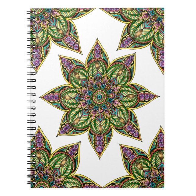 Earthy Mandala Design Notebook (Front)