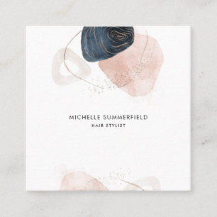 Earthy Marble Modern Custom Square Business Card