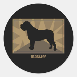Earthy Mastiff Classic Round Sticker
