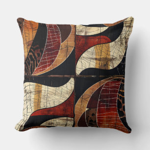 Earthy Modern Abstract Throw Pillow