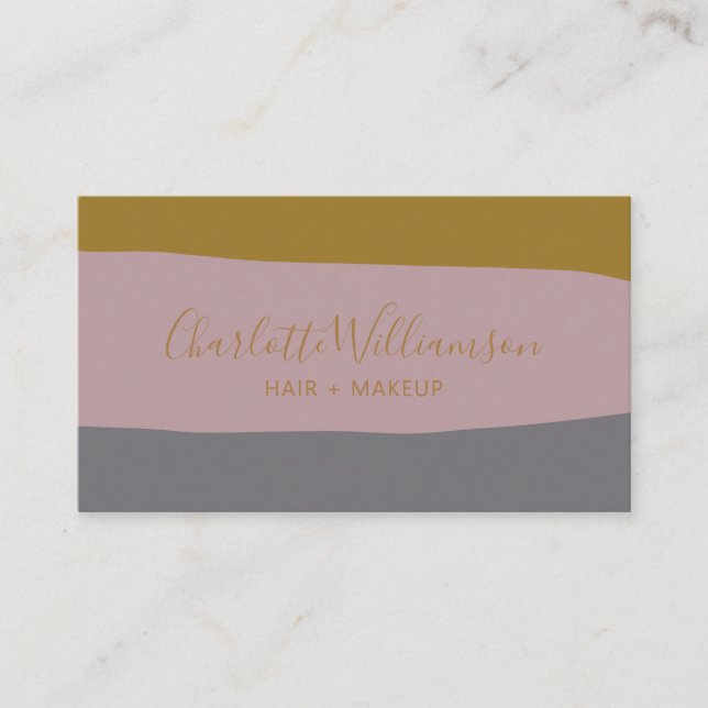 Earthy Muted Organic Colourful Modern Creative Business Card (Front)