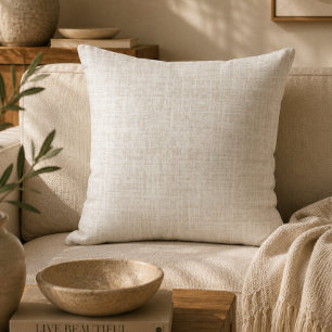 Earthy Organic Modern Accent Neutral beige Throw Pillow
