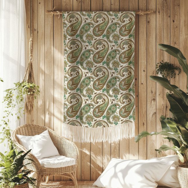 Earthy Paisley Blanket Boho Style for Cozy Living (Earthy Paisley Blanket Boho Style for Cozy Living)