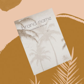 Earthy Palm Trees Birds Social Media Earring