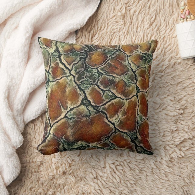 Earthy Pattern Throw Pillow (Blanket)