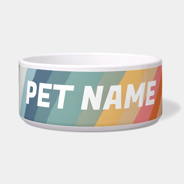 Earthy Rainbow Customized Dog Pet Water Food (Front)
